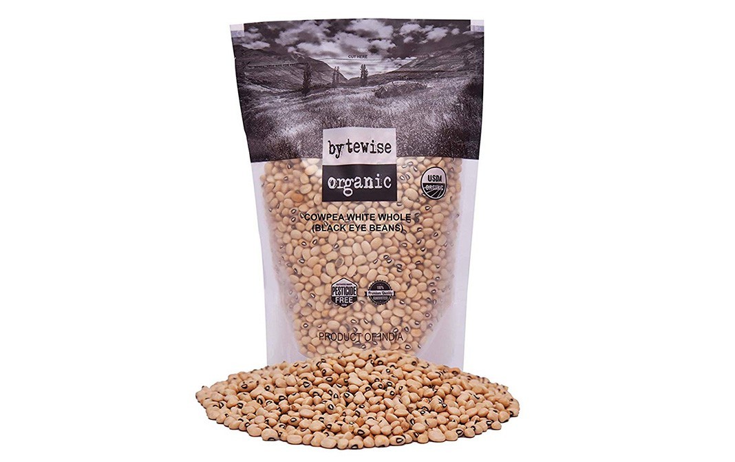 Bytewise Organic Cowpea White Whole (Black Eye Beans)   Pack  500 grams
